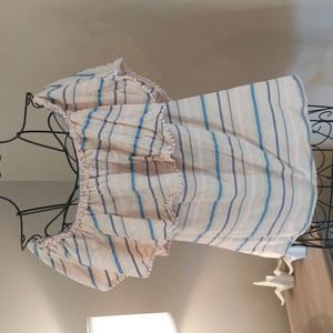 Off the shoulder striped top